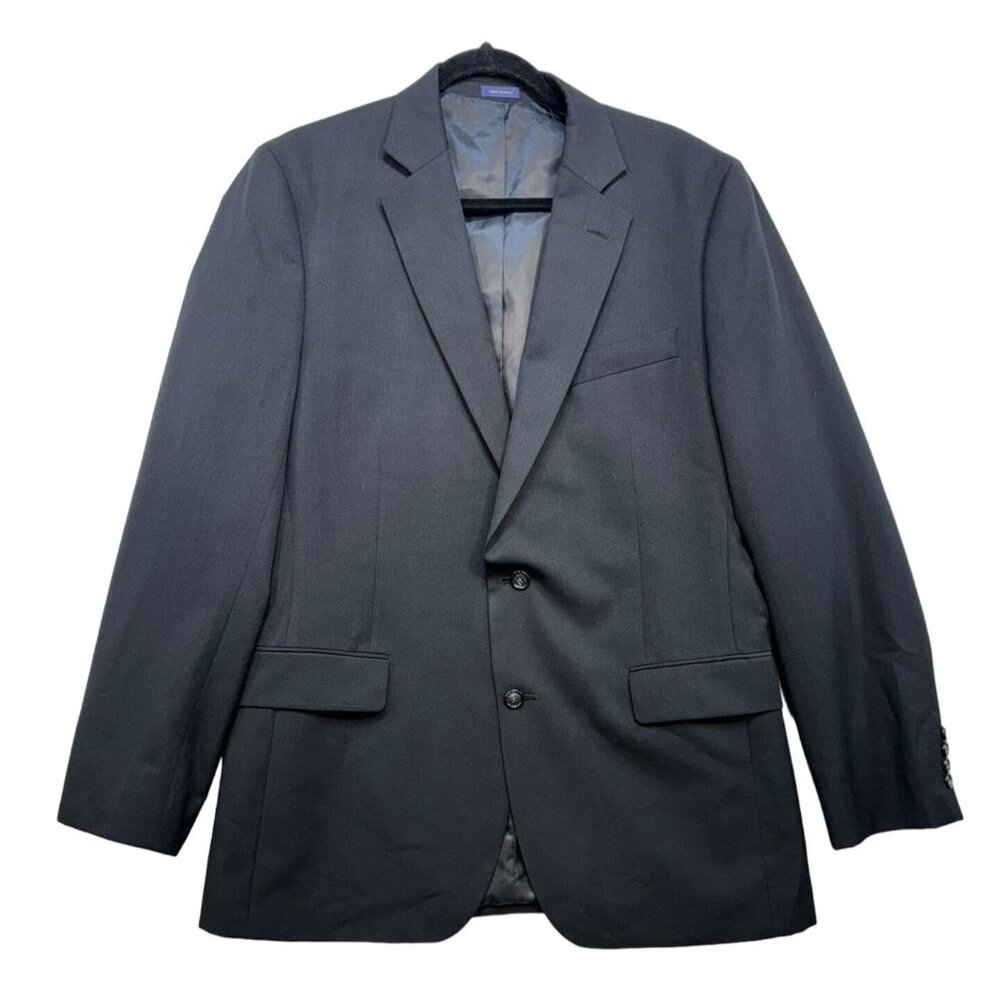 Stafford Mens Classic Fit Suit Jacket 42L Tailored Wool Blend Travel Separates